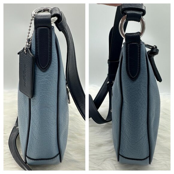 Coach Ellie File Bag Indigo Blue Like New - Picture 10 of 16